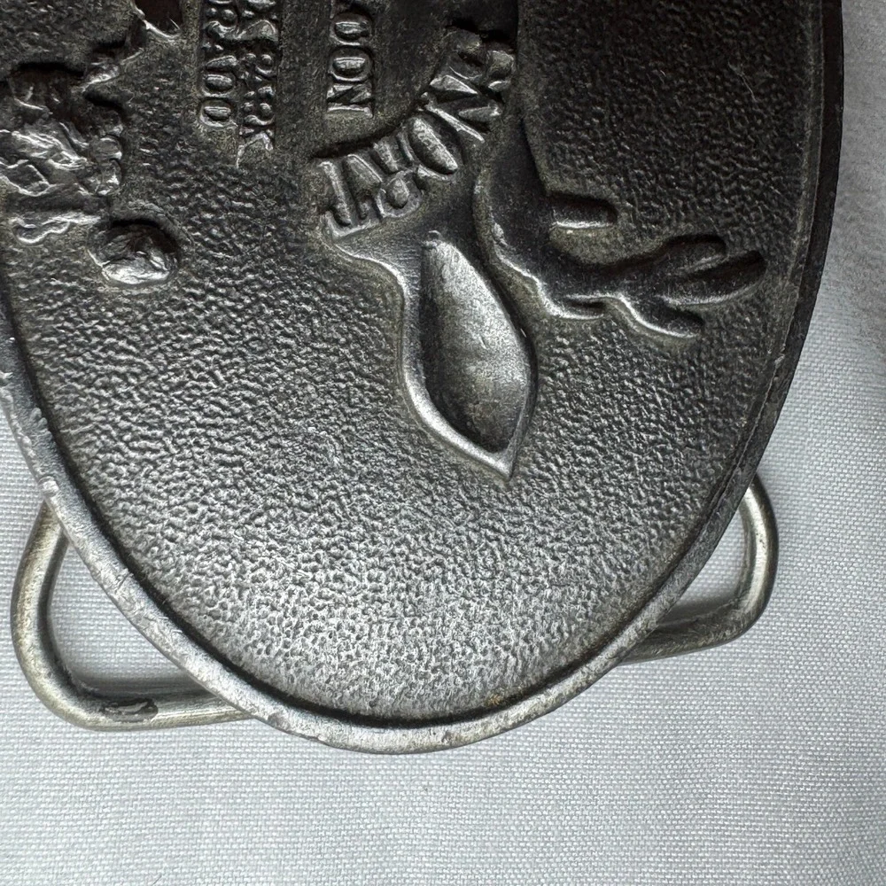 Vintage Buck Snort Saloon Sphinx Park Colorado‎ Belt Buckle Bergamot USA